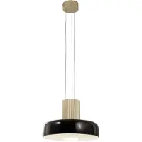 FABAS LUCE Glas pendellampa Lunar, dimbar, Svart, Vardagsrum / matsal, Glas, Modern, Pendellampa
