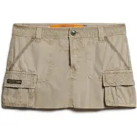 Superdry för kvinnor. W7210305A Kjol Utility Parachute taupe (XS), Casual, Bomull