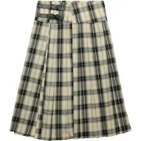 Superdry Check Pleated Midi Kjol