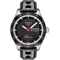 Tissot Prs516 Automatisk Mekanisk Klocka Herrklockor Svart Stål Läder T100.430.16.051.00 Black