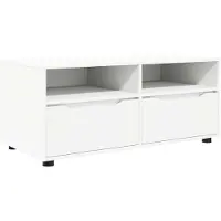 vidaXL TV-skåp med låda Vit 100 x 48 x 43 cm Konstruerat trä