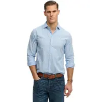 Superdry Cut Away Poplin Skjorta Med Långa ärmar