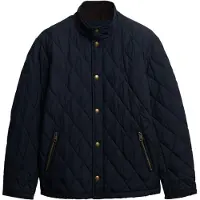 Superdry för män. M5012271A Quilted Estate Country marinblå vadderad jacka (XXL), Casual, Återvunnen polyester, Marino