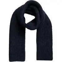 Superdry för kvinnor. W9310052A Marinblå ribbstickad halsduk Essential (OSFA), Casual, Nylon, Marino
