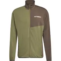 Adidas - Vandringskläder - Multi Climawarm FZ Fleece Jkt M Olive Strata för Unisex - Storlek L - Khaki