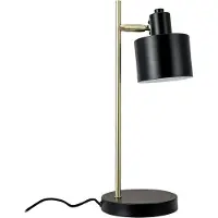 Dyberg Larsen bordslampa Ocean, svart/mässing, 43 cm Ocean, Svart, Vardagsrum / matsal, Metall, Skandinavisk, Bordslampa