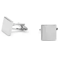 Suitable Manschettknappar Fyrkantiga Blanka Silver