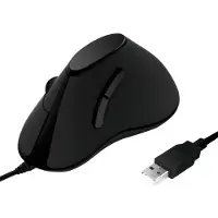 Logilink ID0158 Ergonomisk mus USB Optisk Svart 5 Knappar 1000 dpi Ergonomisk