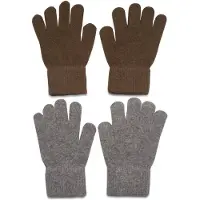 CeLaVi Handskar - Ull/Nylon - 2-pack - Military Olive/Gråmelerad - - 1-2 år (80-92) - Handskar