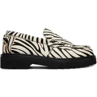 Tommy Hilfiger Tommy Jeans Archive Zebra Print Cleat Penny Loafers
