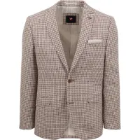 Suitable Blazer Grou Rutig Beige Brun Storlek