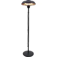 NSH Nordic Terrassvärmare 900/2100W golvmodell med sladd och strömbrytare HA HORTUS, svart (211-412)