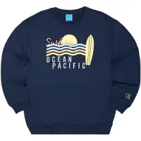 Ocean pacific Sweatshirt 'Kalbarri' marinblå / himmelsblå / gul / aprikos