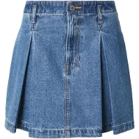 Calvin Klein Pleated Denim Mini Skirt