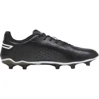 Puma King Match fotbollsskor för herrar i syntetläder för fast underlag (Svart/vit)