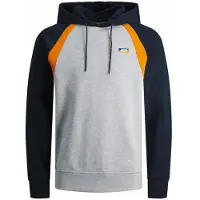 Jack & Jones Sweatshirt 'JCOFly' nattblå / gråmelerad / orange