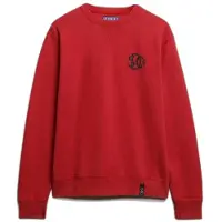 Superdry för män. M2014491A Merchant sweatshirt röd (L), Casual, Bomull