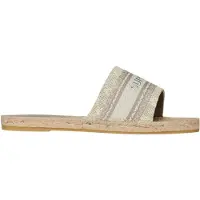 Superdry för kvinnor. WF310223A Espadriller i grå canvas (39), Tyg, Karta, Ingen, Casual