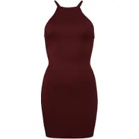 Superdry för kvinnor. W8011537A Maroon miniklänning med olympisk rygg (M), Casual, Granat, Modal, Ärmlös / Hängselbyxor