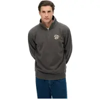 Superdry för män. M2014383A Halvdragkedjetröja Athletic Half grå (XXL), Casual, Bomull