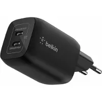 Belkin 65W USB-C väggladdare med dubbla portar - Nintendo Switch 2 - Svart