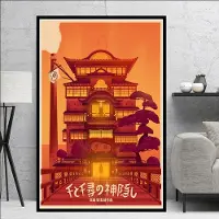 Fairy Art Gallery Spirited Away Movie Hayao Miyazaki Japan Anime Canvas Målning Affischtryck Väggkonstbilder för vardagsrum Väggdekor Cuadros 50x80 No Frame