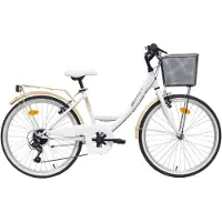 Bottari barncykel City Parma 24 vit/brun