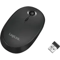Logilink ID0204 WiFi mus Bluetooth, Trådlös Optisk Svart 3 Knappar 1600 dpi Laddningsbara