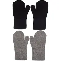 CeLaVi Vantar - Ull/Nylon - 2-pack - Svart/Gråmelerad - - 3-6 år (98-116) - Vantar