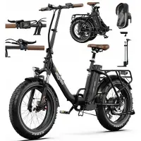 KUKIRIN ONESPORT Elsparkcykel OT16 Max 48V 18Ah 500W 50km/h 120km 20*4 FR Lätt att transportera Bärbar Svart Brun