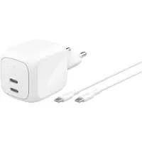 Belkin Dual Usb-c 67w Pd Pps + 2m Kabel Wch020kq2mwh-b6 Usb-c-väggladdare