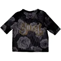 Ginza.se Ghost: Ladies Crop Top/Logo & Roses (Black) (Mesh) (X-Small)