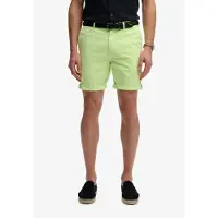 Superdry för män. M7110486A Premium Regular Regular Kort Chino grön (36), Casual, Bomull