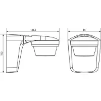 Theben Rörelsedetektor PIR-sensor TheLuxa S360, 360G, svart
