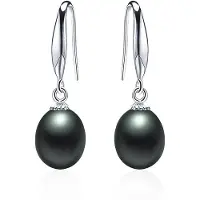 T-outdoor wear 2026 Nyheter Naturliga Odlingade Sötvattenspärlor Hängande Örhängen för Kvinnor 925 Sterling Silver Örhängen Bröllopsmycken 8-9mm