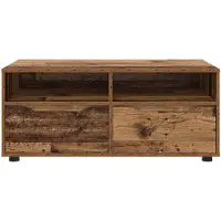 vidaXL TV-skåp med låda Gammalt trä 100 x 48 x 43 cm Konstruerat trä