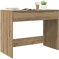 vidaXL Skrivbord med låda Artisan Ek Konstruerat trä 100 x 50 x 78 cm