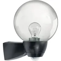 ESYLUX AL P Monza 130, Väggbelysning för utomhusbruk, Svart, Akrylnitrilbutadienstyren (ABS), Glas, IP44, Fasad, II
