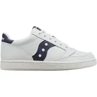 Saucony Jazz-skor i läder med cupsole för damer (Vit/marinefärgad)
