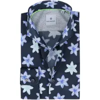 Blue industry Skjorta Blommor Blå Mörkblå Storlek