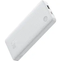 Baseus Airpow Lite 10000mAh powerbank med USB-C-kabel - 15W - vit
