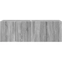 vidaXL TV Vägghylla 2 pcs Grå Sonoma 59,5 x 31 x 40 cm Konstruerat trä