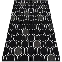 Rugsx Matta SPRING 20404993 Hexagon sisal, ögla - svart 160x230 cm