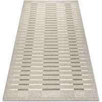 Rugsx FLUX 461.124.SA400 ullmatta OSTA - Geometrisk, strukturell, loft grå / grön 200x300 cm