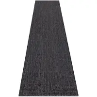 Rugsx Matta, löpare SISAL SION A5165A Melange Platt vävd svart 70x200 cm