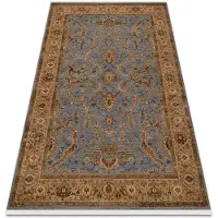 Rugsx Matta Ull KESHAN fringe, Ram oriental 7875/53544 beige / blå 80x145 cm