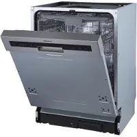 Hisense HI620D10X, Halvintegrerad, Full storlek (60 cm), Gjuten aluminium, Knappar, 14 kuvert, C