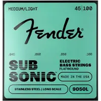 Fender 9050L Flatwound-basträngar av Rostfritt Stål 45-100