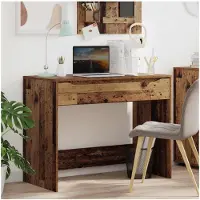 vidaXL Skrivbord med låda Gammalt trä 100 x 50 x 78 cm Konstruerat trä