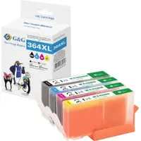G&G Bläck Kompatibel Svart, Cyan, Magenta, Gul NP2-H-0684EXLBK/364XLCMY GP-H364XLBKCMY-4P